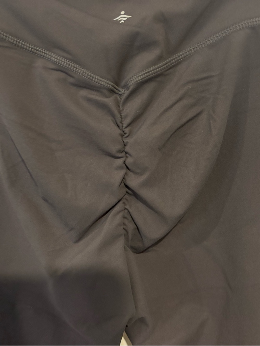 Halara Black High Waisted Scrunch Butt Leggings Pockets Size M Full Length P405 - Picture 4 of 7